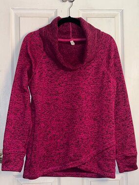 Ideology Fuchsia Dark Pink Cowl Pull-Over Sweatshirt Size M